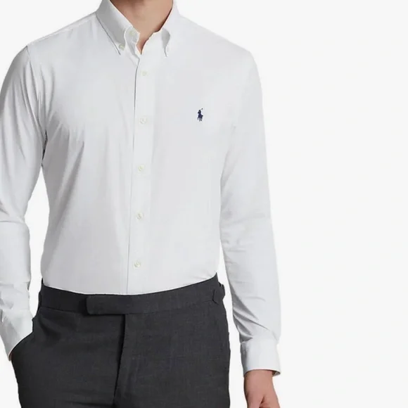 Polo by Ralph Lauren -Men's Classic White Performance Classic Fit Shirt -Size XL - Picture 2 of 4